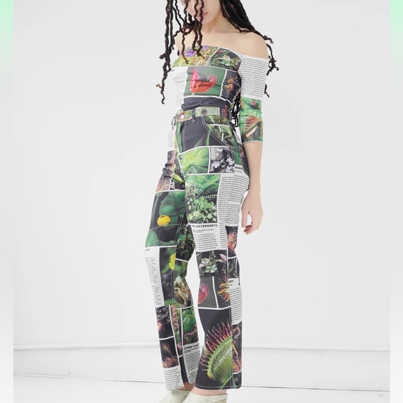 Tyler McGillivary Carnivorous Plant Print Pants Unisex Rare Sold Out - Picture 5 of 11